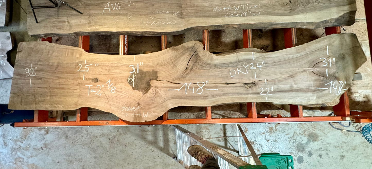 12' English walnut slab