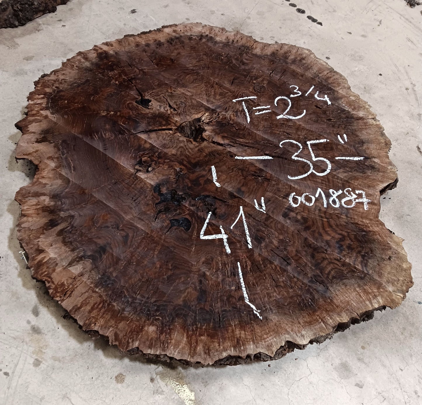 Claro Walnut Burl Cookie 001887