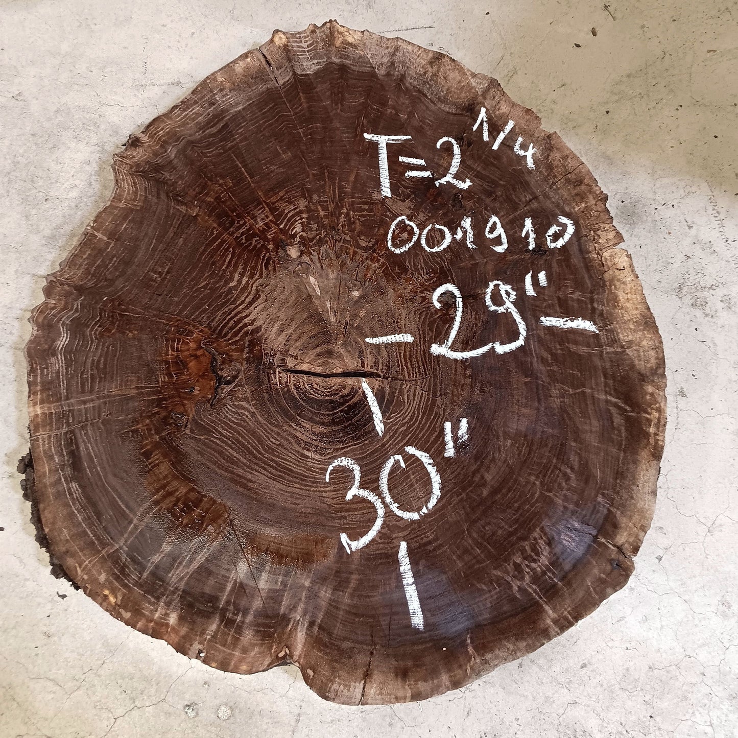 Claro Walnut Burl Cookie 001910